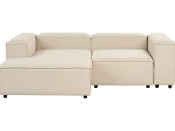 Divano angolare modulare 3 posti ARDAL Tessuto Beige con ottomana Lato destro