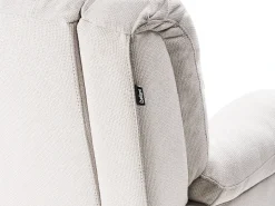 Divano angolare reclinabile manuale 5 posti ROKKE Tessuto Beige chiaro Lato Sinistro