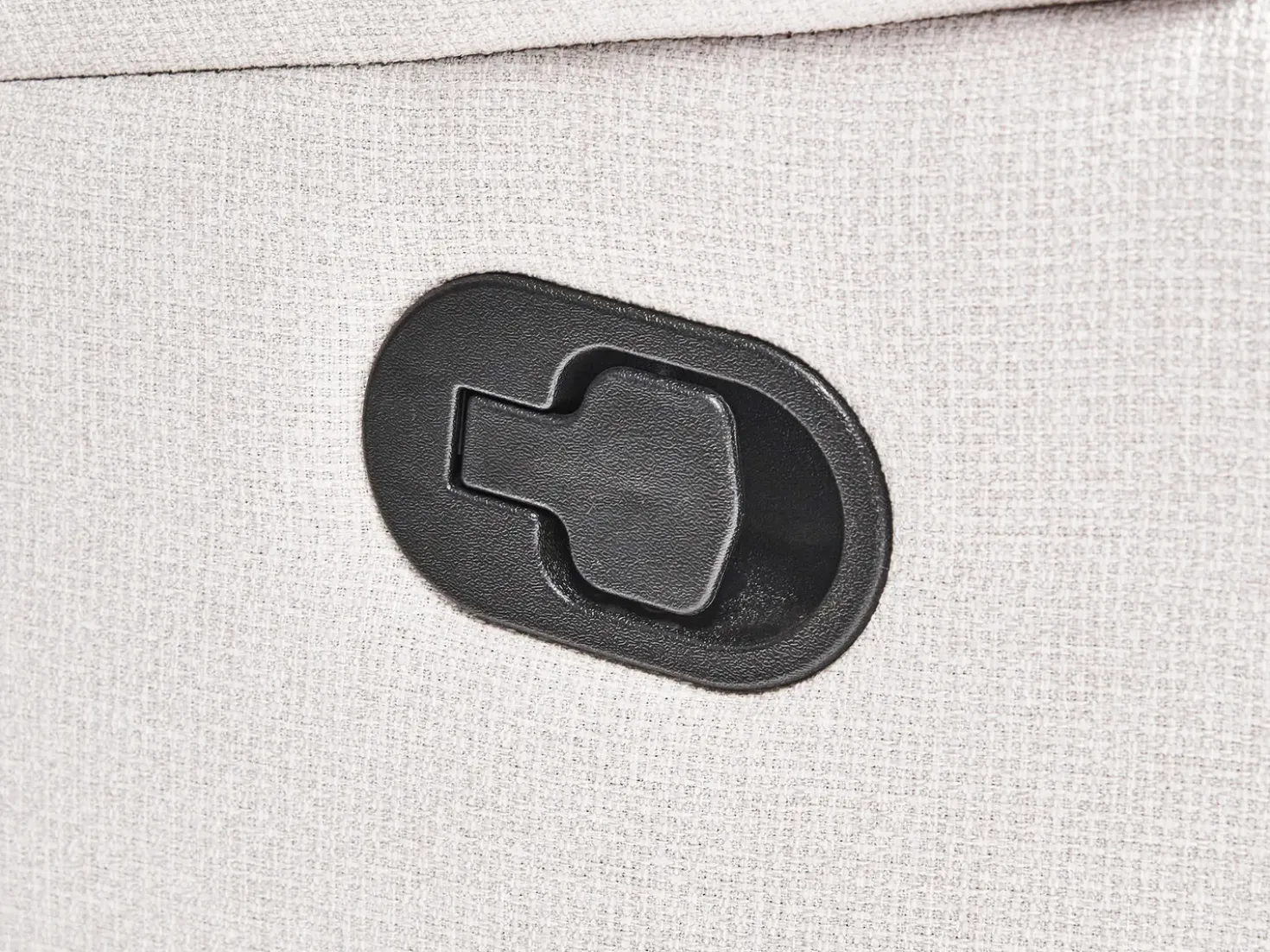 Divano angolare reclinabile manuale 5 posti ROKKE Tessuto Beige chiaro Lato Sinistro