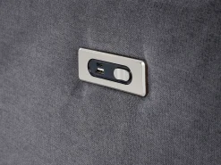 Divano angolare reclinabile elettrico 5 posti ROKKE Tessuto Grigio scuro con porta USB Lato Sinistro