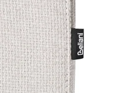 Divano angolare reclinabile manuale 5 posti ROKKE Tessuto Beige chiaro con porta USB Lato Sinistro