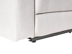 Divano angolare reclinabile manuale 5 posti ROKKE Tessuto Beige chiaro con porta USB Lato Sinistro