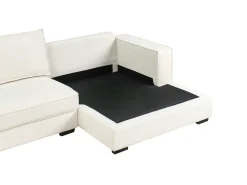 Divano angolare RENDERS Bouclé Bianco sporco Lato Sinistro