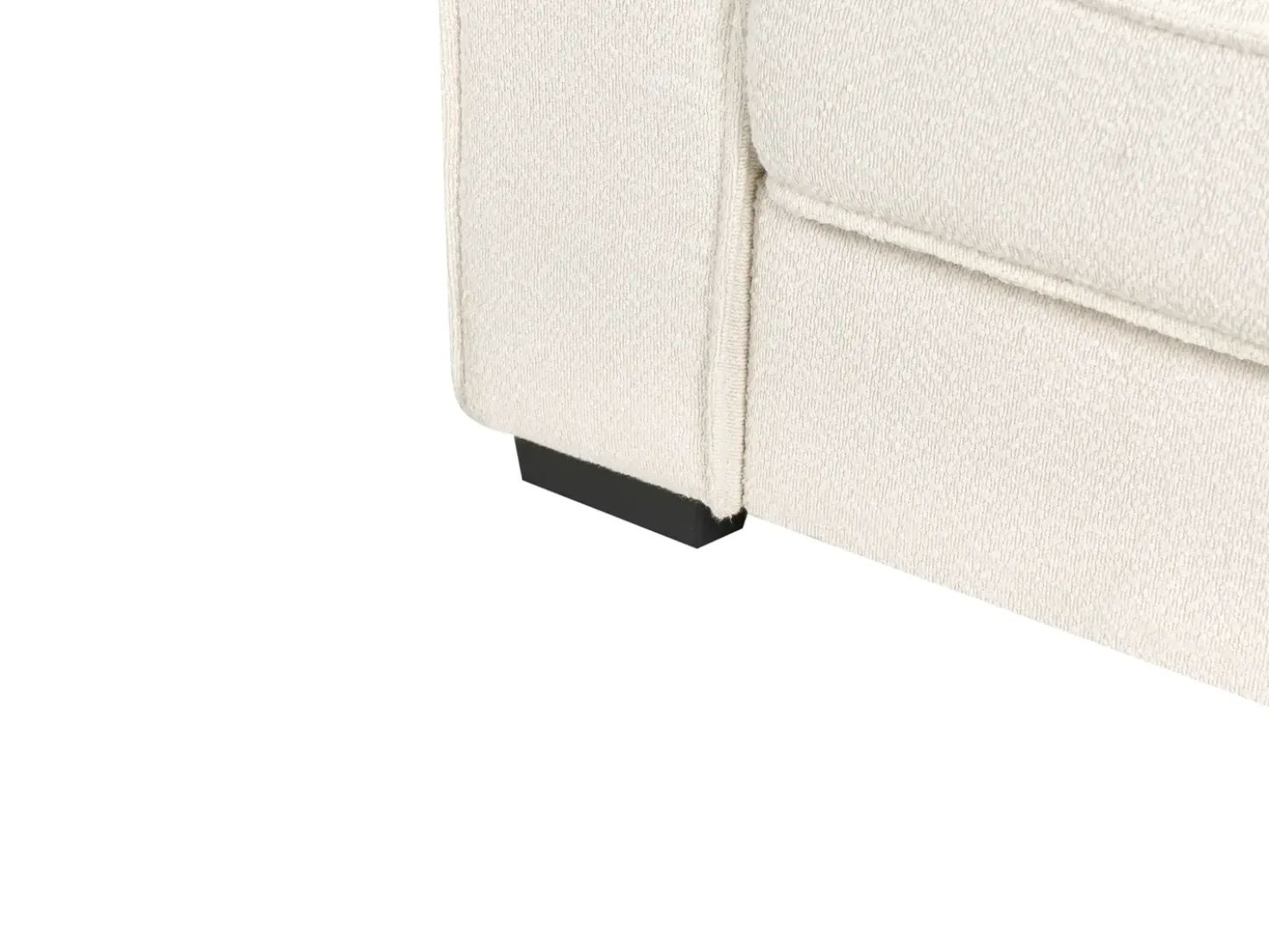 Divano angolare RENDERS Bouclé Bianco sporco Lato Sinistro