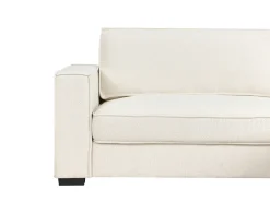 Divano angolare RENDERS Bouclé Bianco sporco con ottomana Lato Sinistro