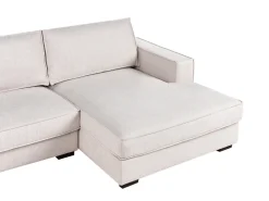Divano angolare RENDERS Tessuto Beige chiaro Lato Sinistro