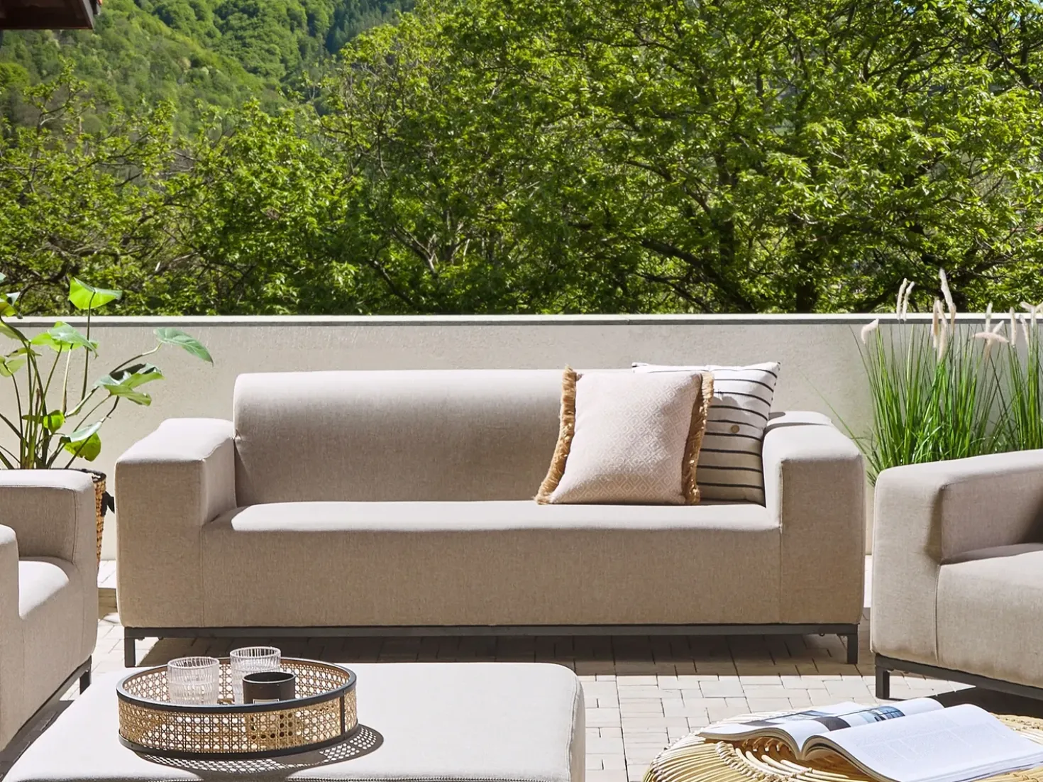 Divano da giardino 2 posti ROVIGO Beige