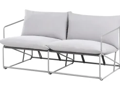 Divano da giardino 2 posti PONTE Metallo Grigio