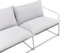 Divano da giardino 2 posti PONTE Metallo Grigio