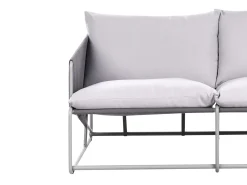 Divano da giardino 2 posti PONTE Metallo Grigio