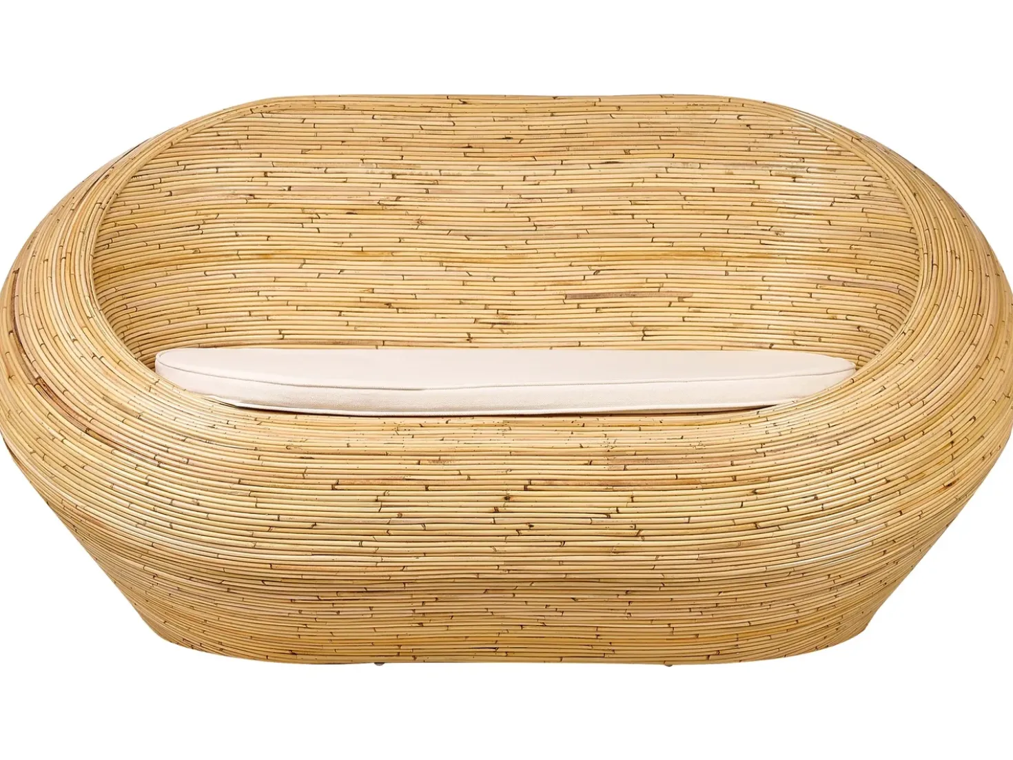 Divano da giardino 2 posti MAIORI Rattan Naturale