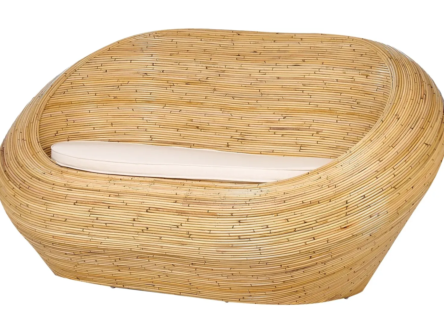 Divano da giardino 2 posti MAIORI Rattan Naturale