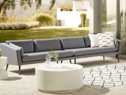 Divano da giardino 4 posti LORETELLO Grigio