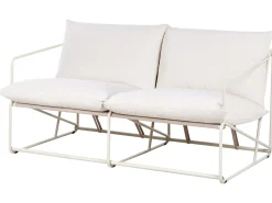 Divano da giardino 2 posti PONTE Metallo Beige chiaro