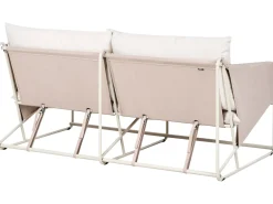 Divano da giardino 2 posti PONTE Metallo Beige chiaro