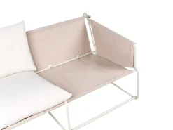 Divano da giardino 2 posti PONTE Metallo Beige chiaro