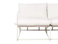 Divano da giardino 2 posti PONTE Metallo Beige chiaro