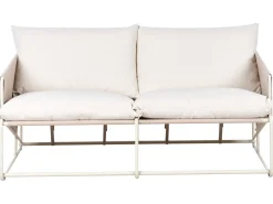 Divano da giardino 2 posti PONTE Metallo Beige chiaro