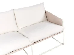 Divano da giardino 2 posti PONTE Metallo Beige chiaro