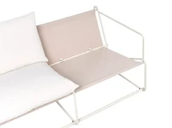 Divano da giardino 2 posti PONTE Metallo Beige chiaro