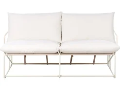 Divano da giardino 2 posti PONTE Metallo Beige chiaro