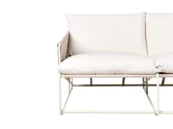Divano da giardino 2 posti PONTE Metallo Beige chiaro