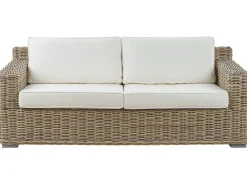 Divano da giardino 2 posti ARDEA Rattan Marrone chiaro