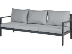 Divano da giardino 3 posti KIATO Metallo Grigio scuro