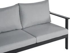 Divano da giardino 3 posti KIATO Metallo Grigio scuro