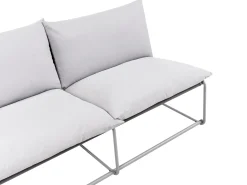 Divano da giardino 2 posti PICO Metallo Grigio