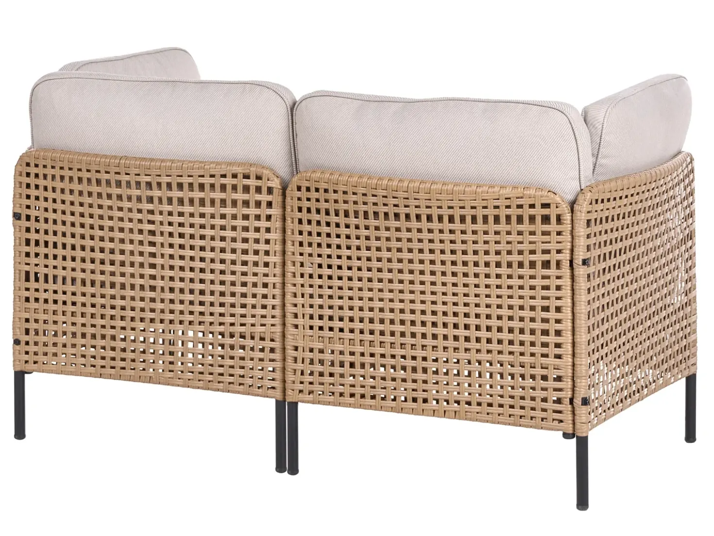 Divano da giardino 2 posti OMEGANA Rattan sintetico (PE) Beige chiaro