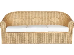 Divano da giardino 3 posti LIVADEIA Rattan Naturale