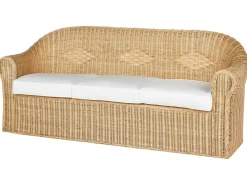 Divano da giardino 3 posti LIVADEIA Rattan Naturale