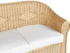 Divano da giardino 3 posti LIVADEIA Rattan Naturale