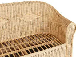 Divano da giardino 3 posti LIVADEIA Rattan Naturale