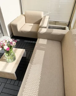 Divano da giardino 2 posti ROVIGO Beige