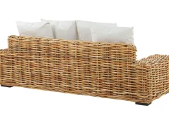 Divano da giardino 3 posti FORLI Rattan Naturale