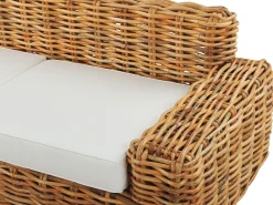 Divano da giardino 3 posti FORLI Rattan Naturale