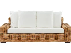 Divano da giardino 3 posti FORLI Rattan Naturale