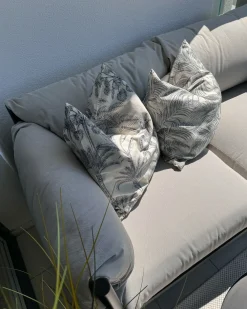 Divano da giardino 2 posti ESPERIA Metallo Grigio