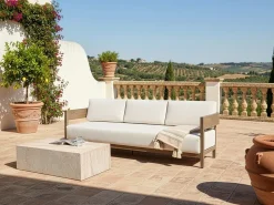 Divano da giardino 3 posti SAMPIERI Metallo Marrone