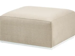 Divano da giardino con pouf 7 posti BATTIFOLLO Modulare Beige