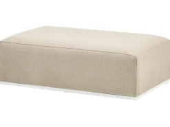 Divano da giardino con pouf 7 posti BATTIFOLLO Modulare Beige