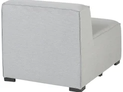 Divano da giardino con pouf 4 posti AREZZO Modulare Grigio chiaro