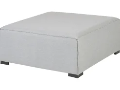 Divano da giardino con pouf 4 posti AREZZO Modulare Grigio chiaro