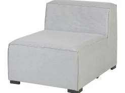 Divano da giardino con pouf 4 posti AREZZO Modulare Grigio chiaro