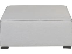 Divano da giardino con pouf 4 posti AREZZO Modulare Grigio chiaro