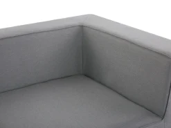 Divano da giardino con pouf 4 posti AREZZO Modulare Grigio