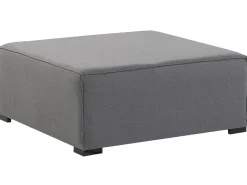 Divano da giardino con pouf 4 posti AREZZO Modulare Grigio