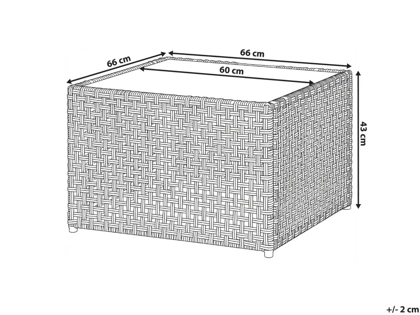 Divano da giardino con tavolo 2 posti OMEGANA Rattan sintetico (PE) Beige chiaro